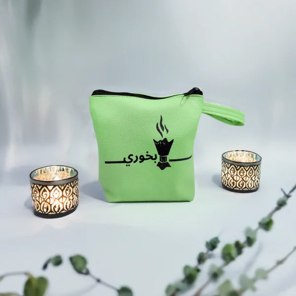 green bukhoor travel kit gift pouch