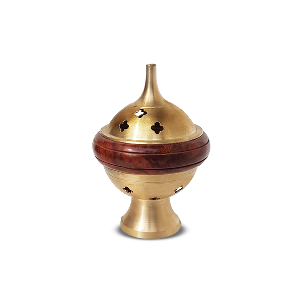 brass metal bukhoor burner with cover