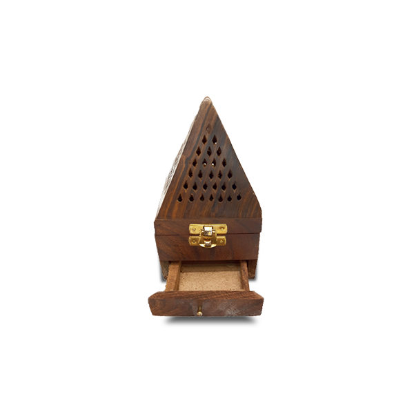 indian pyramid bukhoor burner with drawer