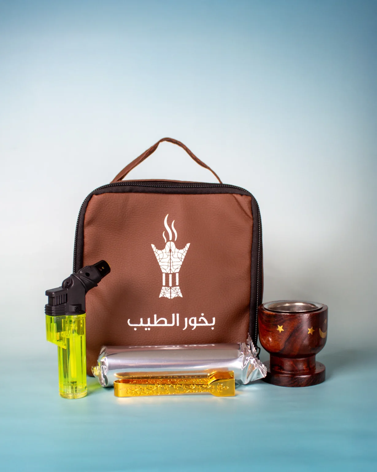 leather bukhoor gift bag from burhani hadaya