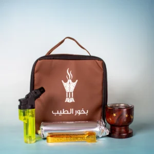 leather bukhoor gift bag from burhani hadaya