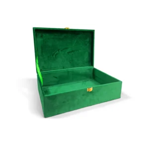 green Velvet Boxes by Burhani Hadaya
